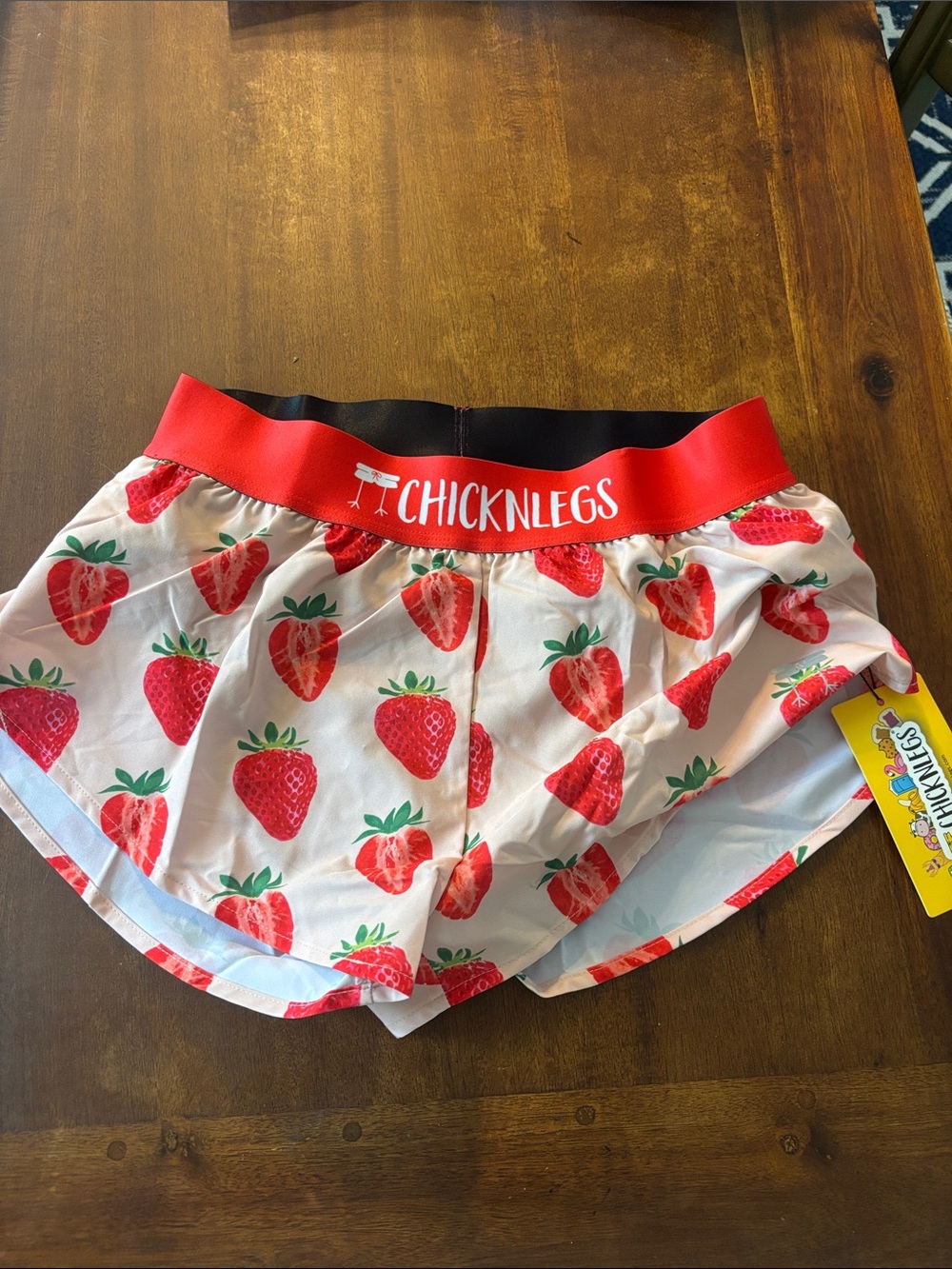 Kids Strawberry Print Shorts - Red & White